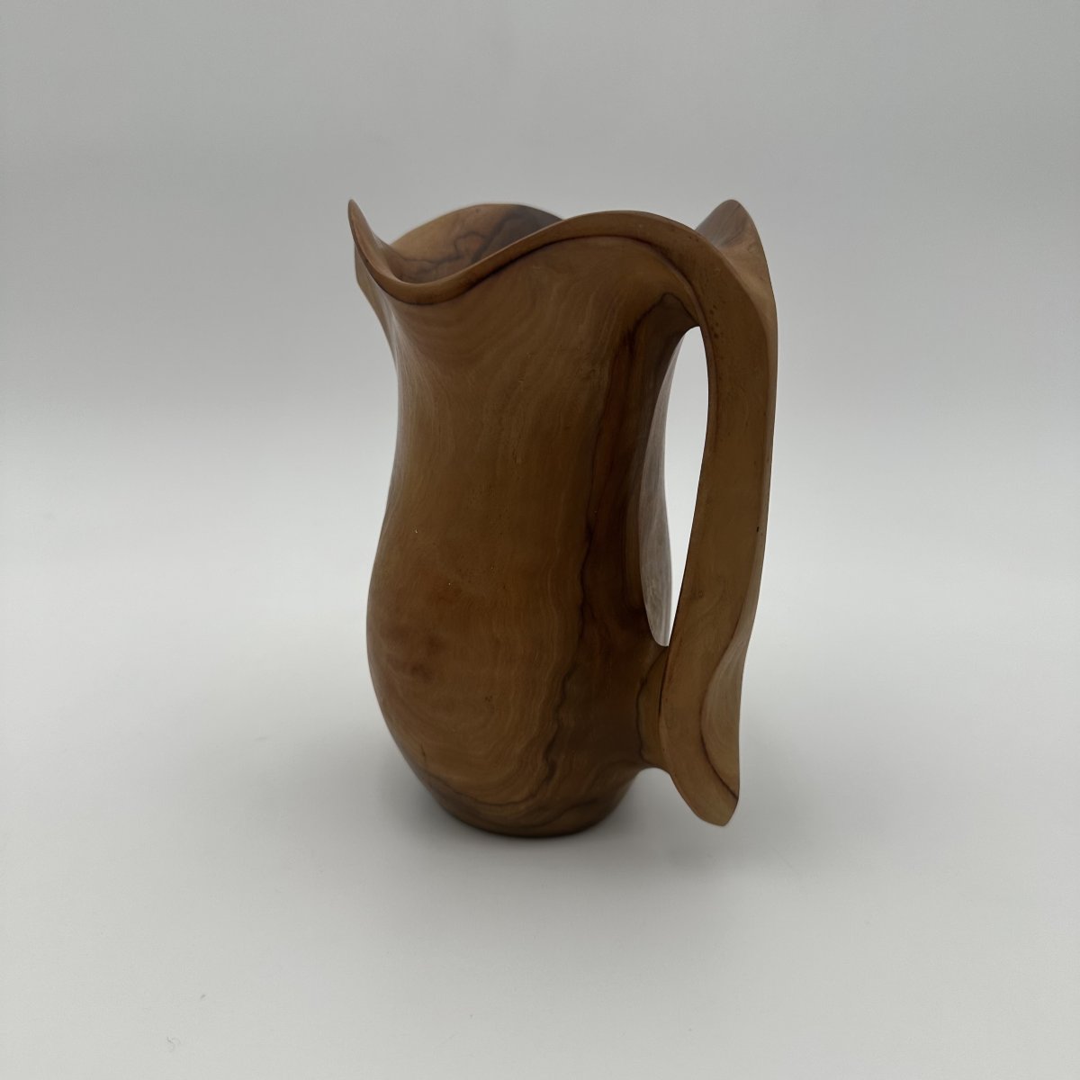Petit Pichet Sculptural de Forme Libre en Noyer, dans le goût d'Alexandre Noll, Années 1950-photo-2