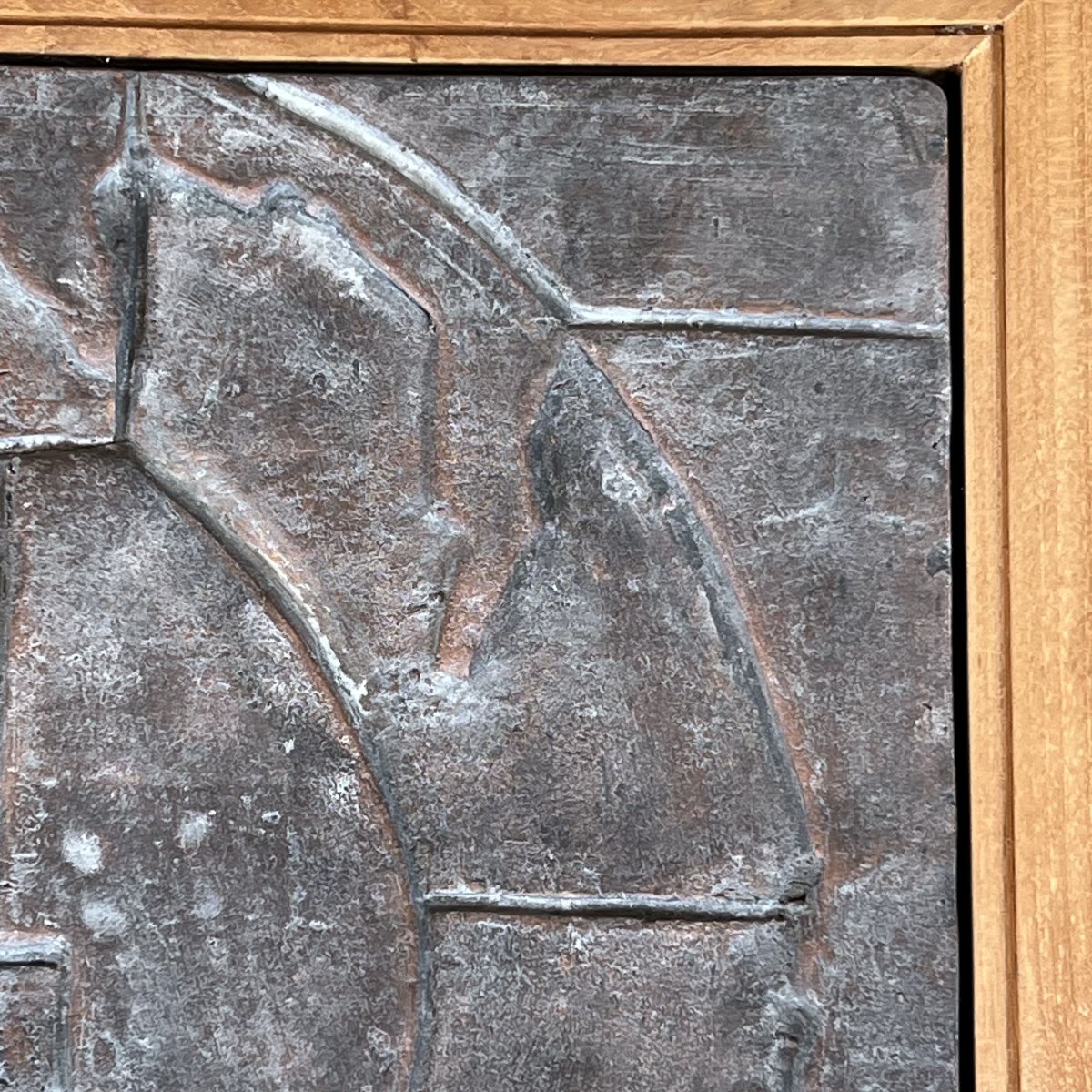 Modernist Ceramic Plaque With Cubist Decor, 1970s.-photo-4