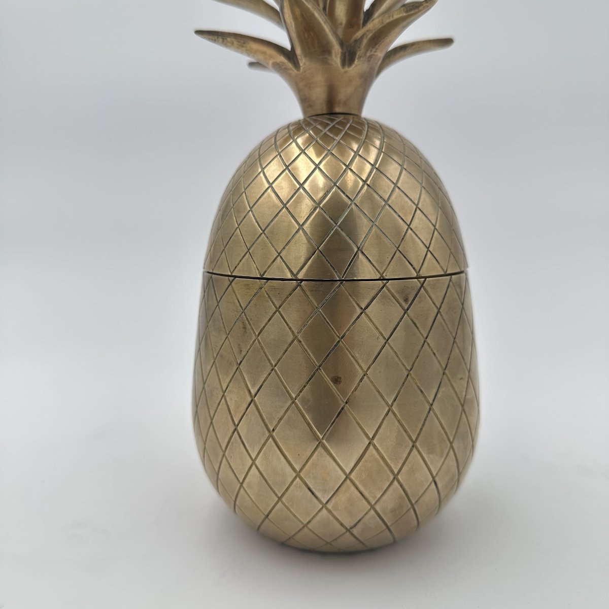 Paire de Seaux à Glace "Ananas" en Laiton, dans le Goût de Mauro Manetti, Années 1970.-photo-3