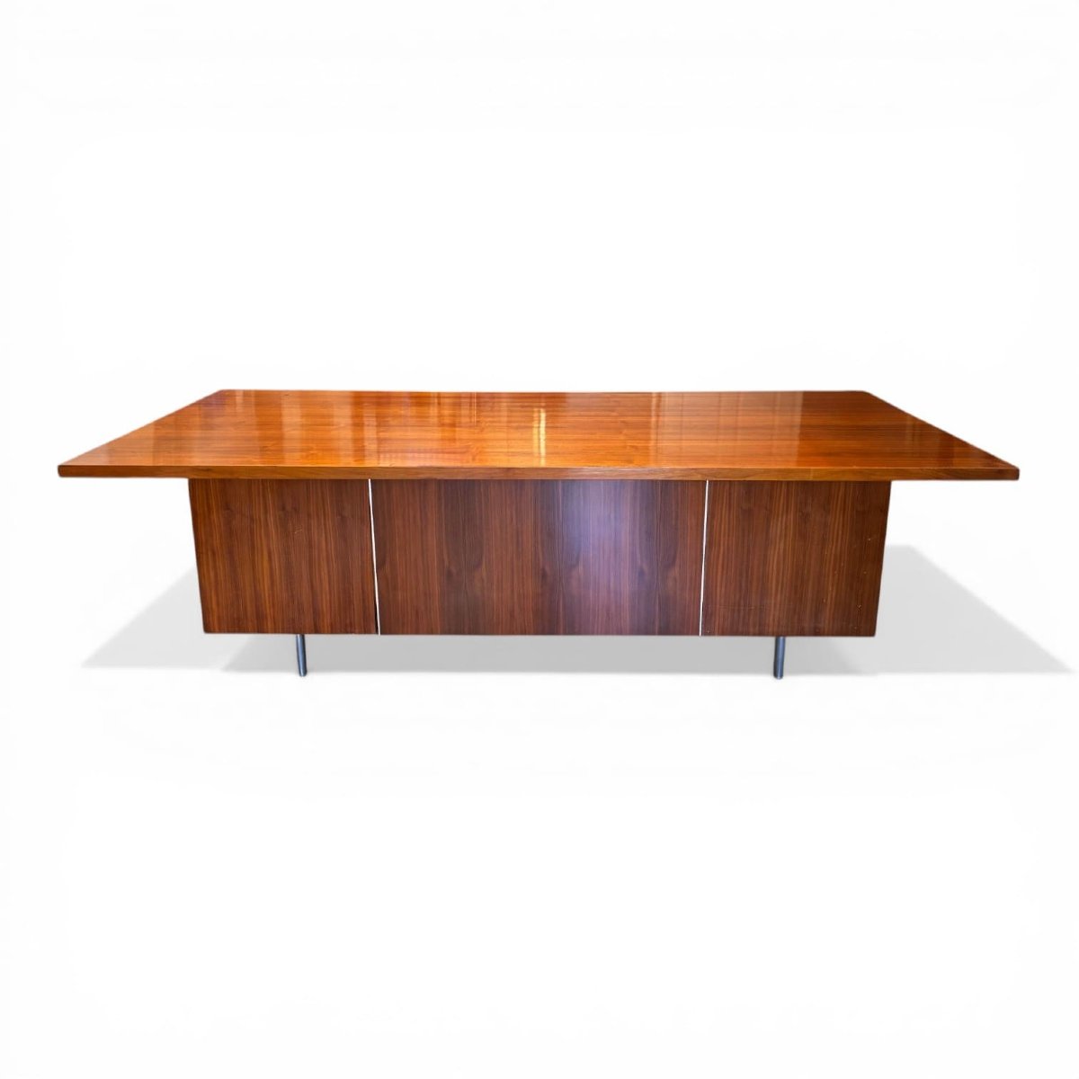 Walnut "eog" Executive Desk By George Nelson For Herman Miller, Circa 1960.-photo-4