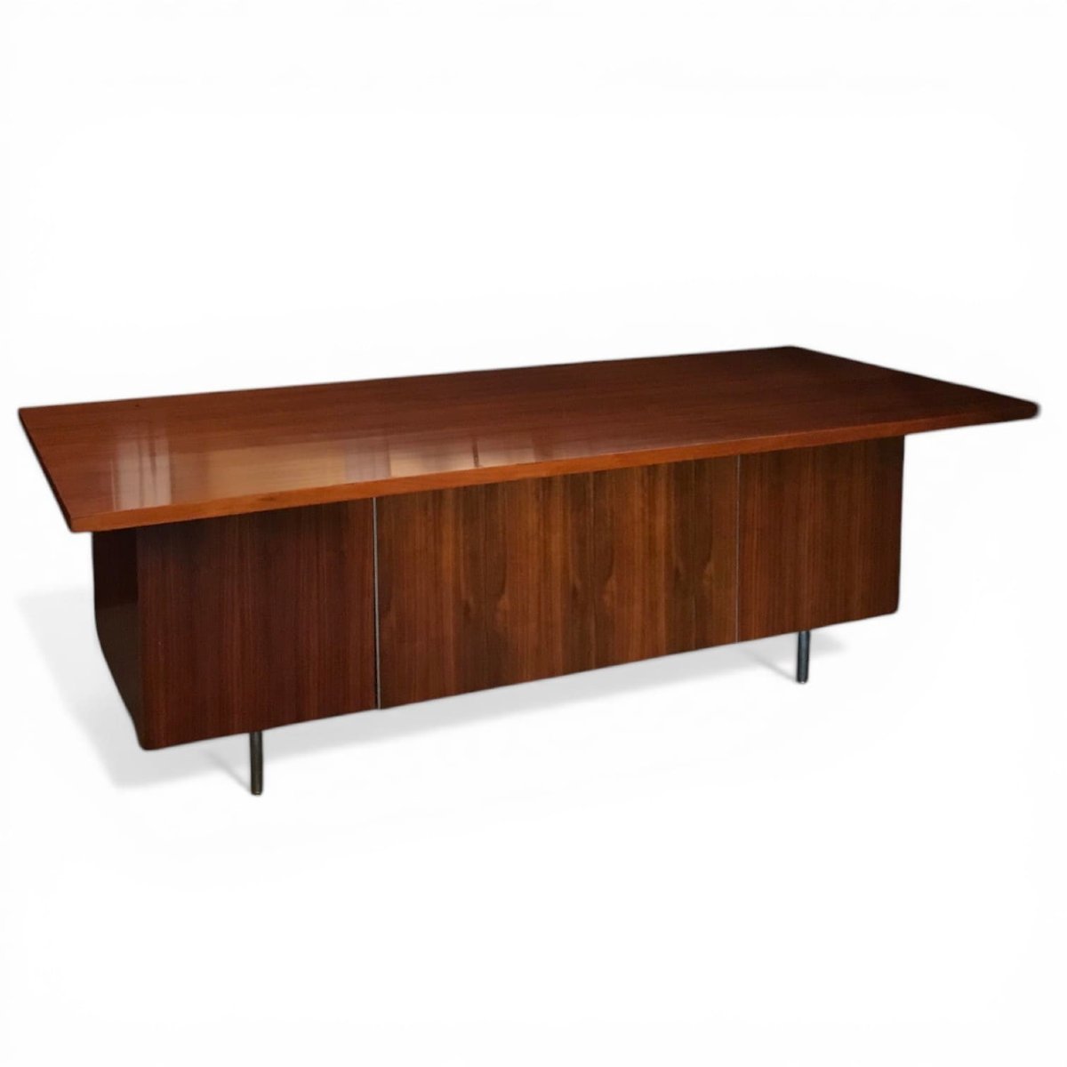 Walnut "eog" Executive Desk By George Nelson For Herman Miller, Circa 1960.-photo-1