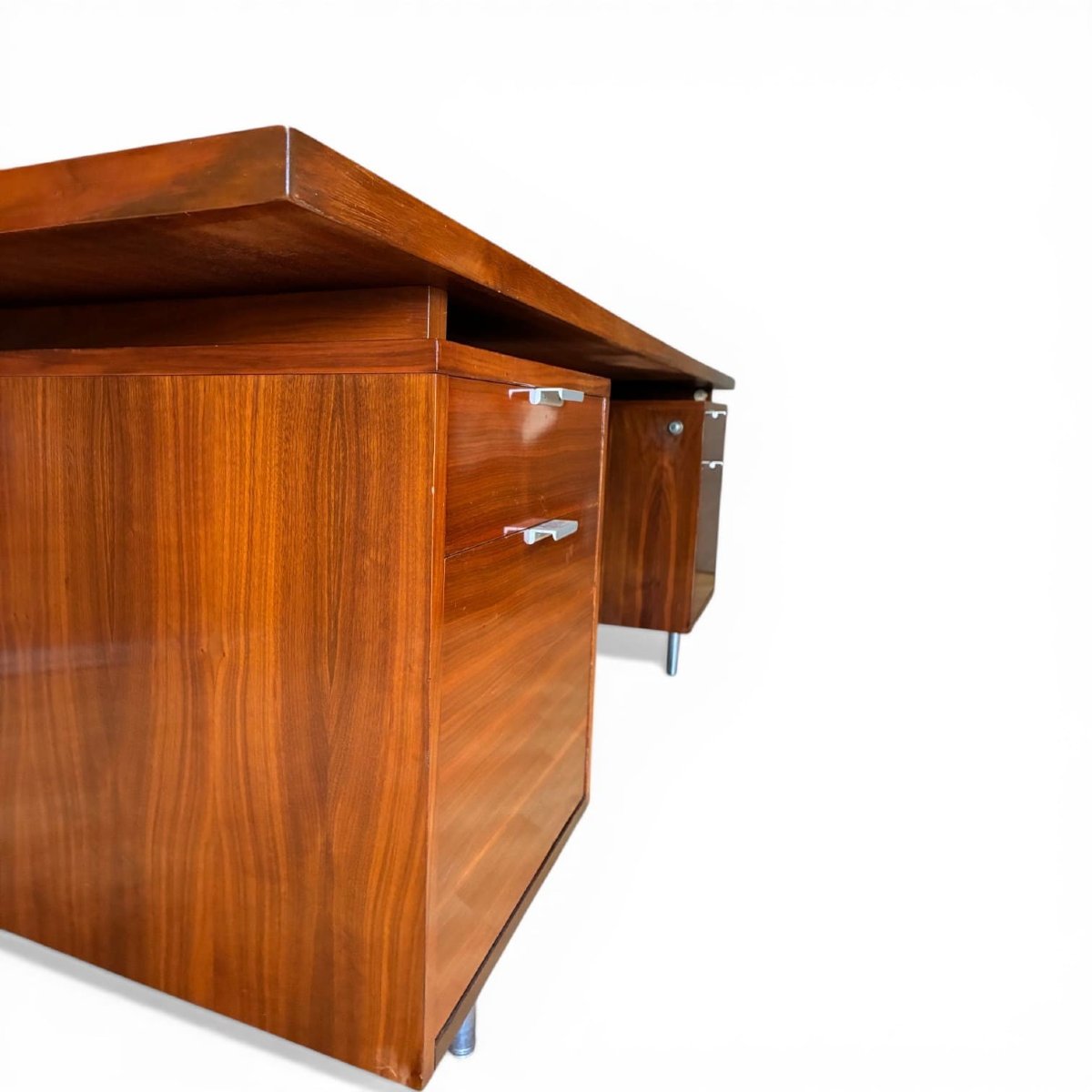 Walnut "eog" Executive Desk By George Nelson For Herman Miller, Circa 1960.-photo-2