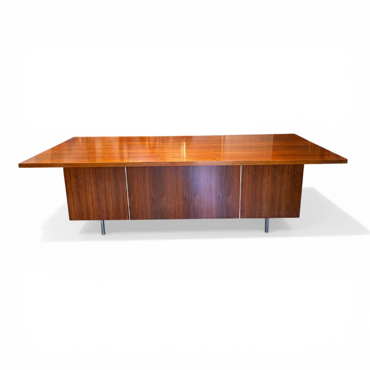 Walnut "eog" Executive Desk By George Nelson For Herman Miller, Circa 1960.-photo-7