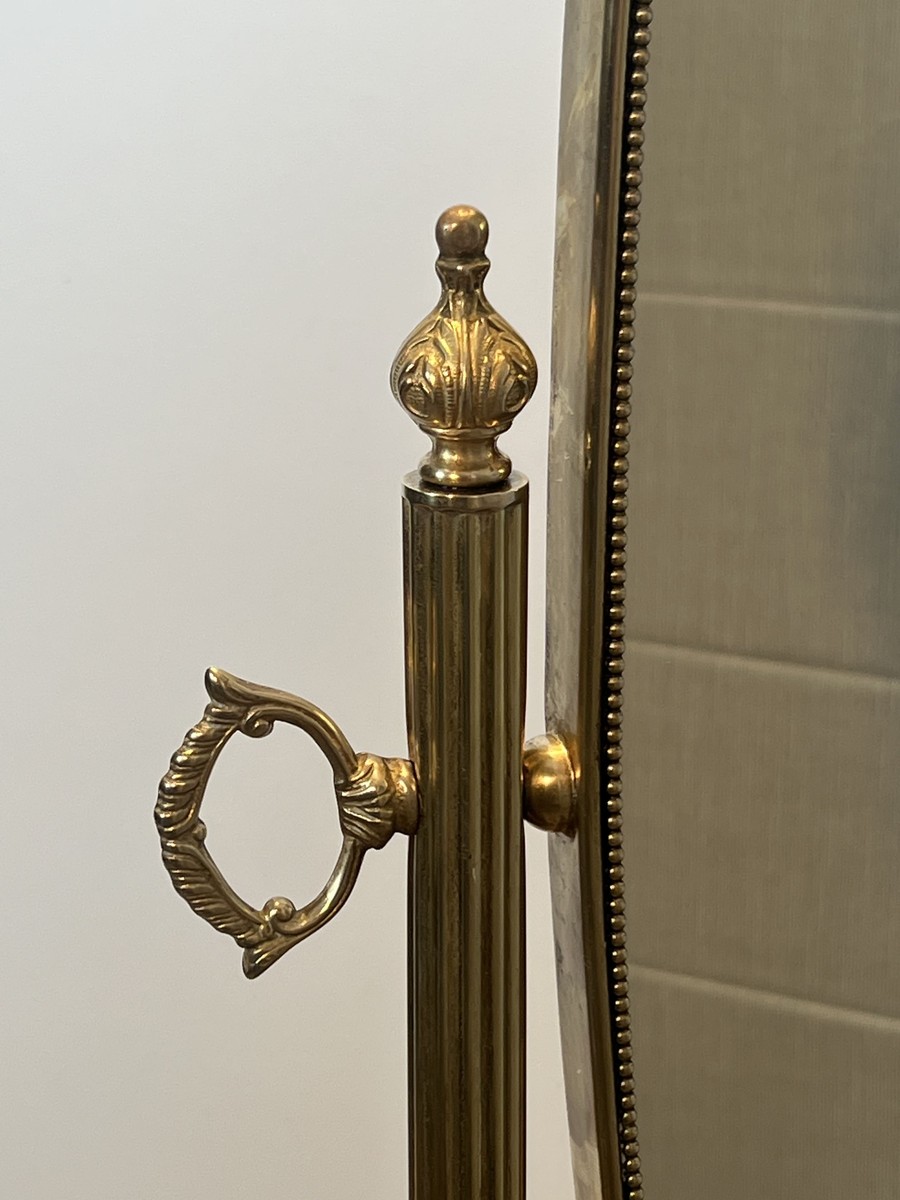 Miroir Psyché sur Pied à Encadrement Sculpté, 1970-photo-3