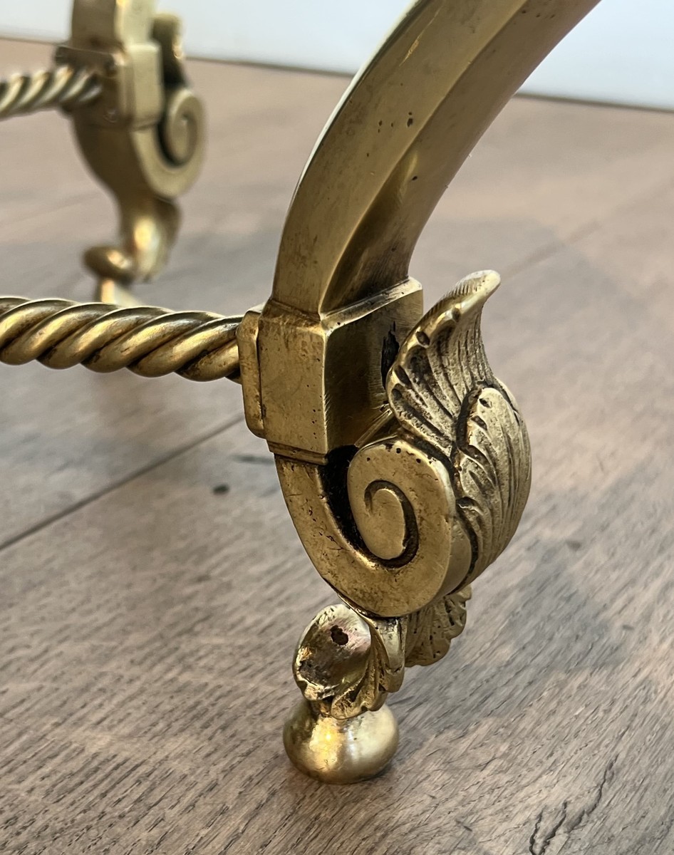 Table Basse aux Sphynges en Bronze et Plateau Miroir Venere, Vers 1970-photo-6