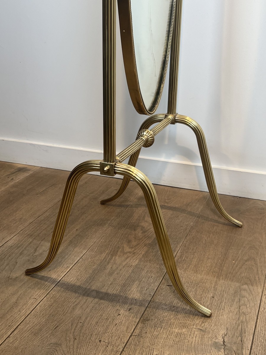 Miroir Psyché sur Pied à Encadrement Sculpté, 1970-photo-7