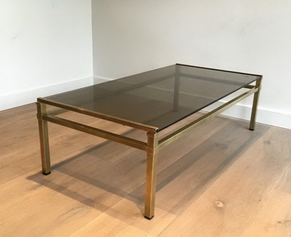 Modernist Brass Coffee Table-photo-1