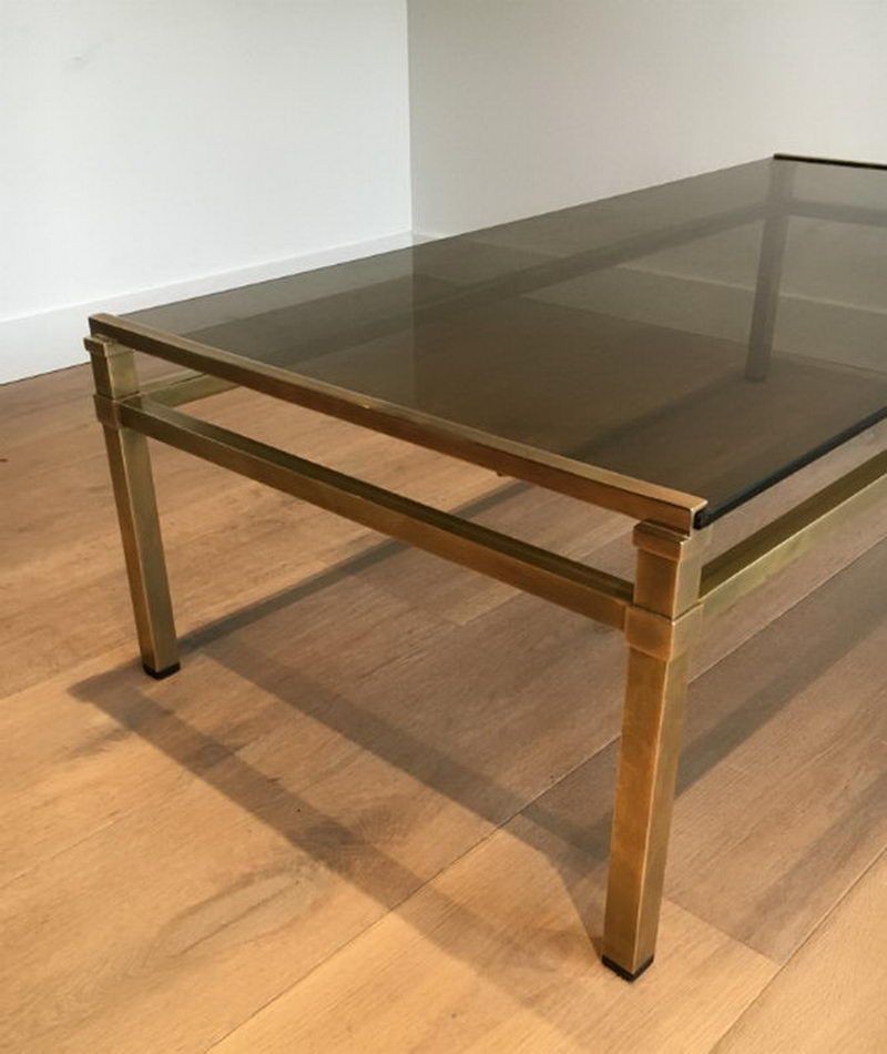 Modernist Brass Coffee Table-photo-2