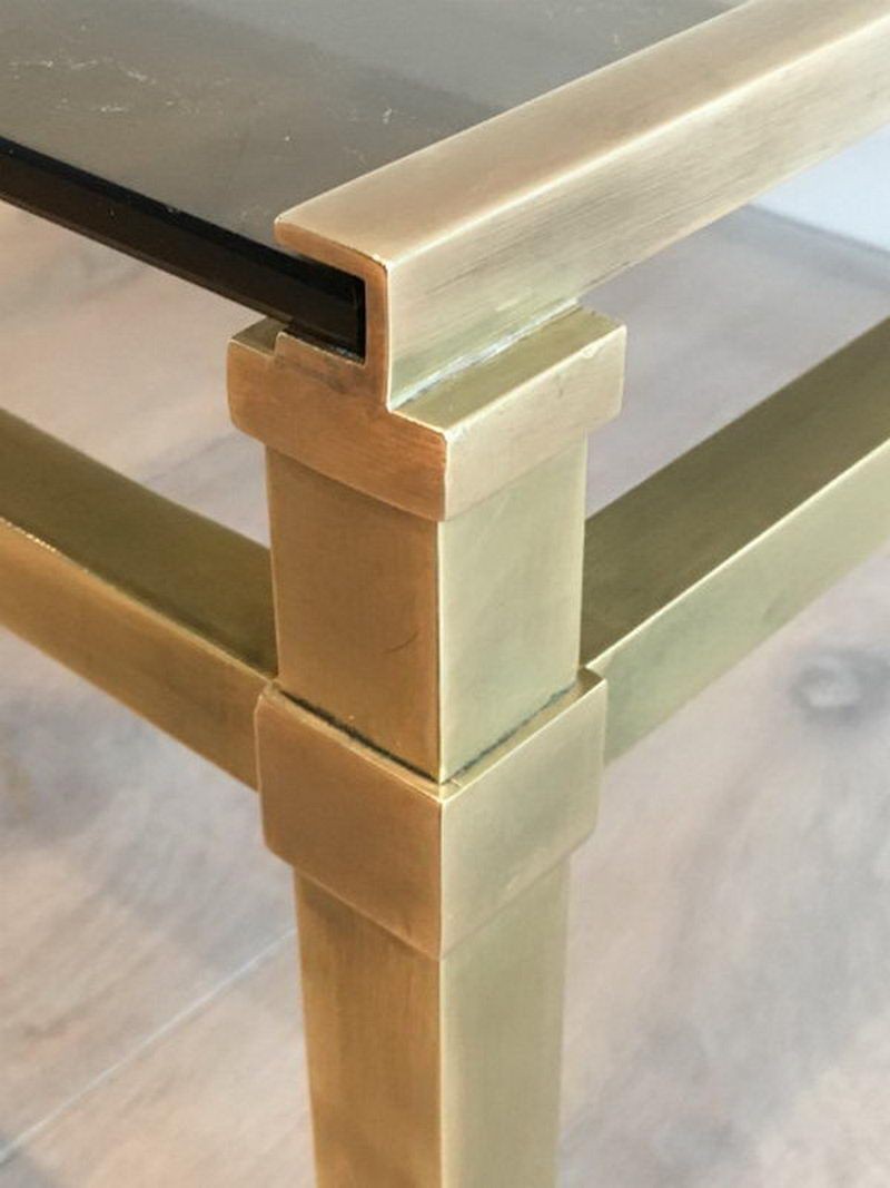 Modernist Brass Coffee Table-photo-5