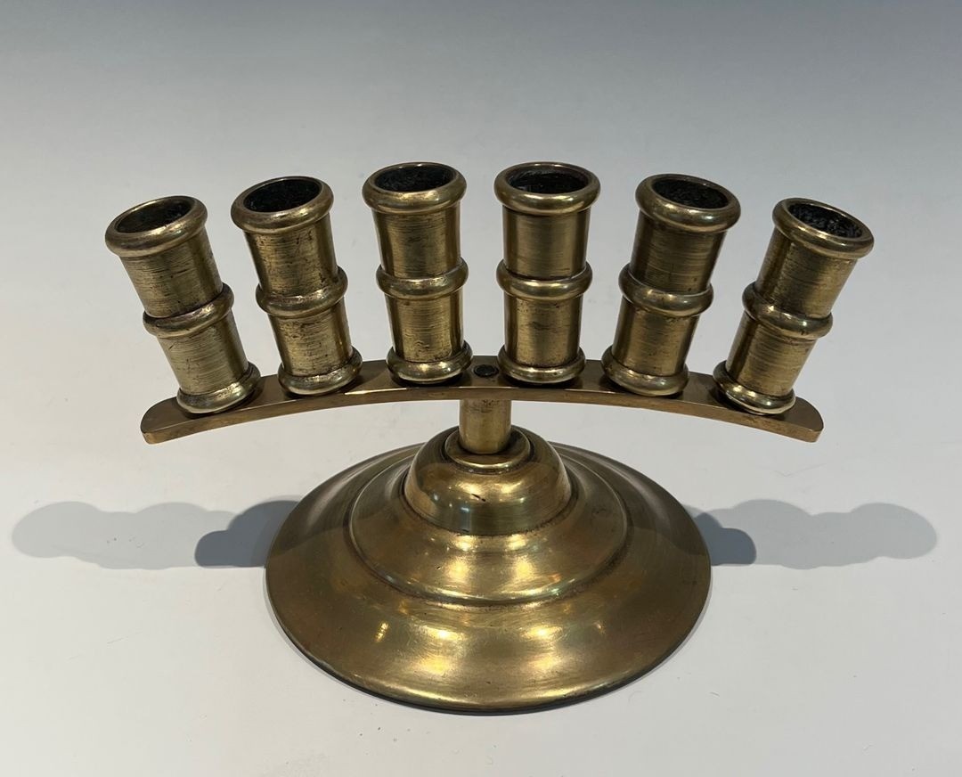 French Belle époque Bronze Cane Holder With Radiating Tubes, Circa 1900-photo-2