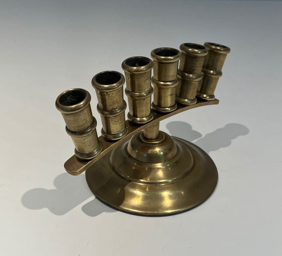 French Belle époque Bronze Cane Holder With Radiating Tubes, Circa 1900-photo-4