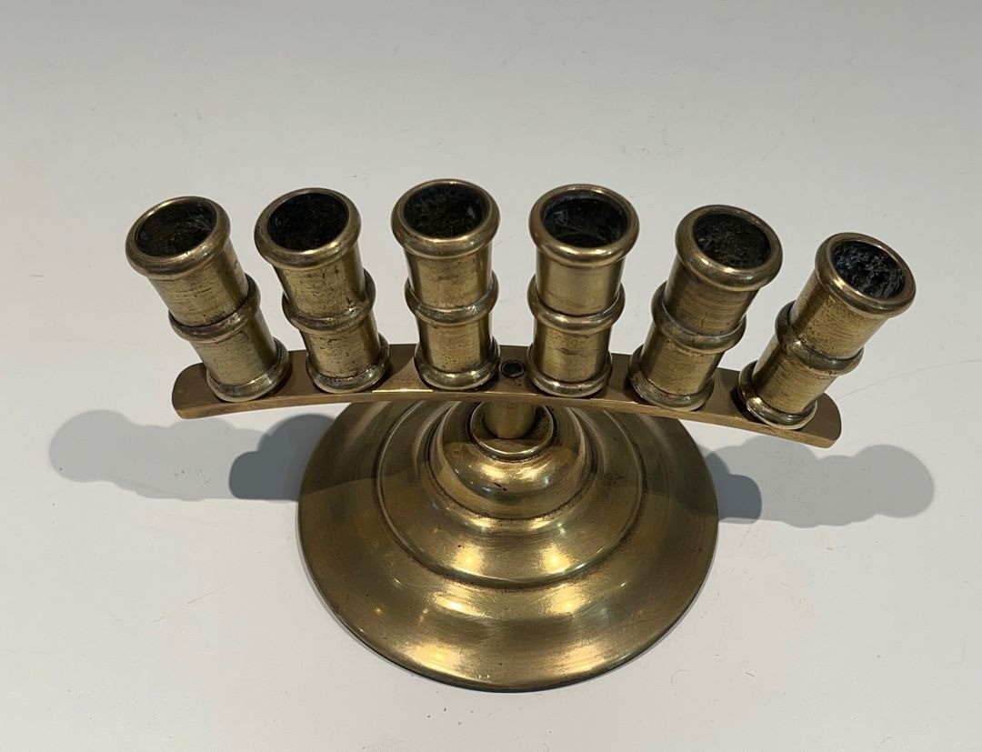 French Belle époque Bronze Cane Holder With Radiating Tubes, Circa 1900-photo-2