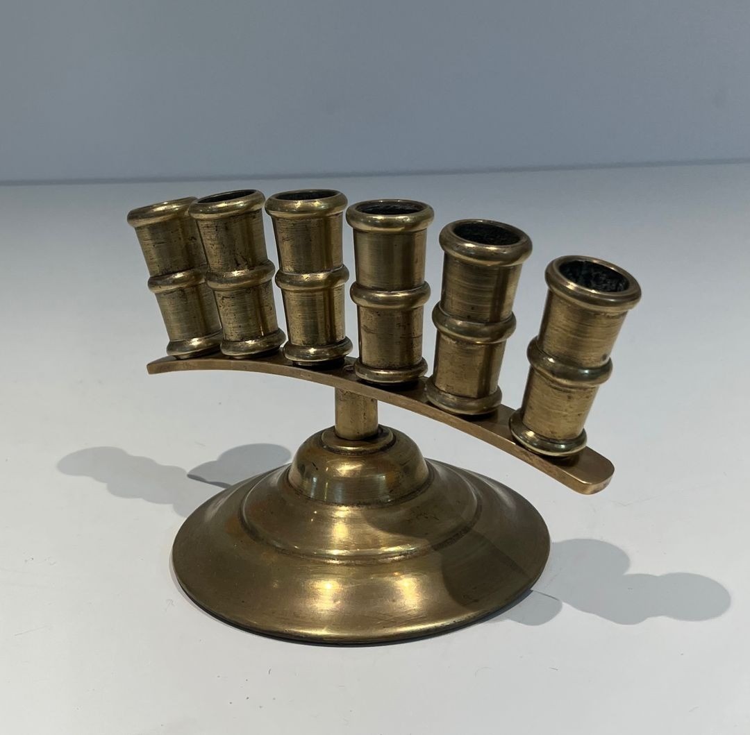 French Belle époque Bronze Cane Holder With Radiating Tubes, Circa 1900-photo-4