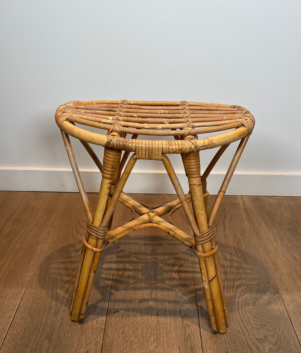 Tabouret en Rotin-photo-2
