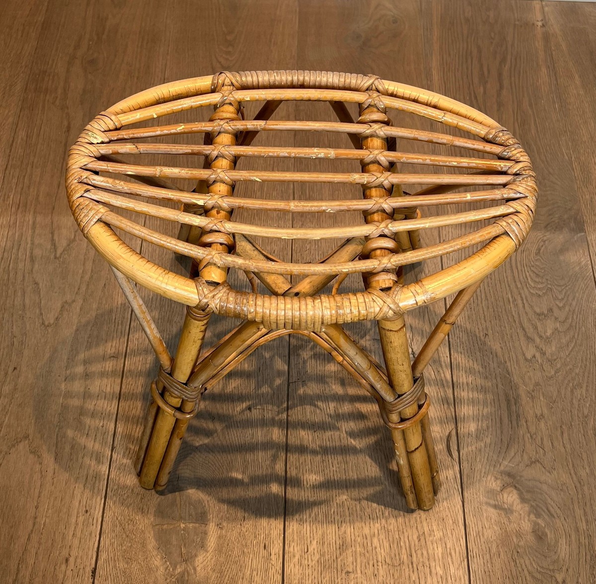 Tabouret en Rotin-photo-3