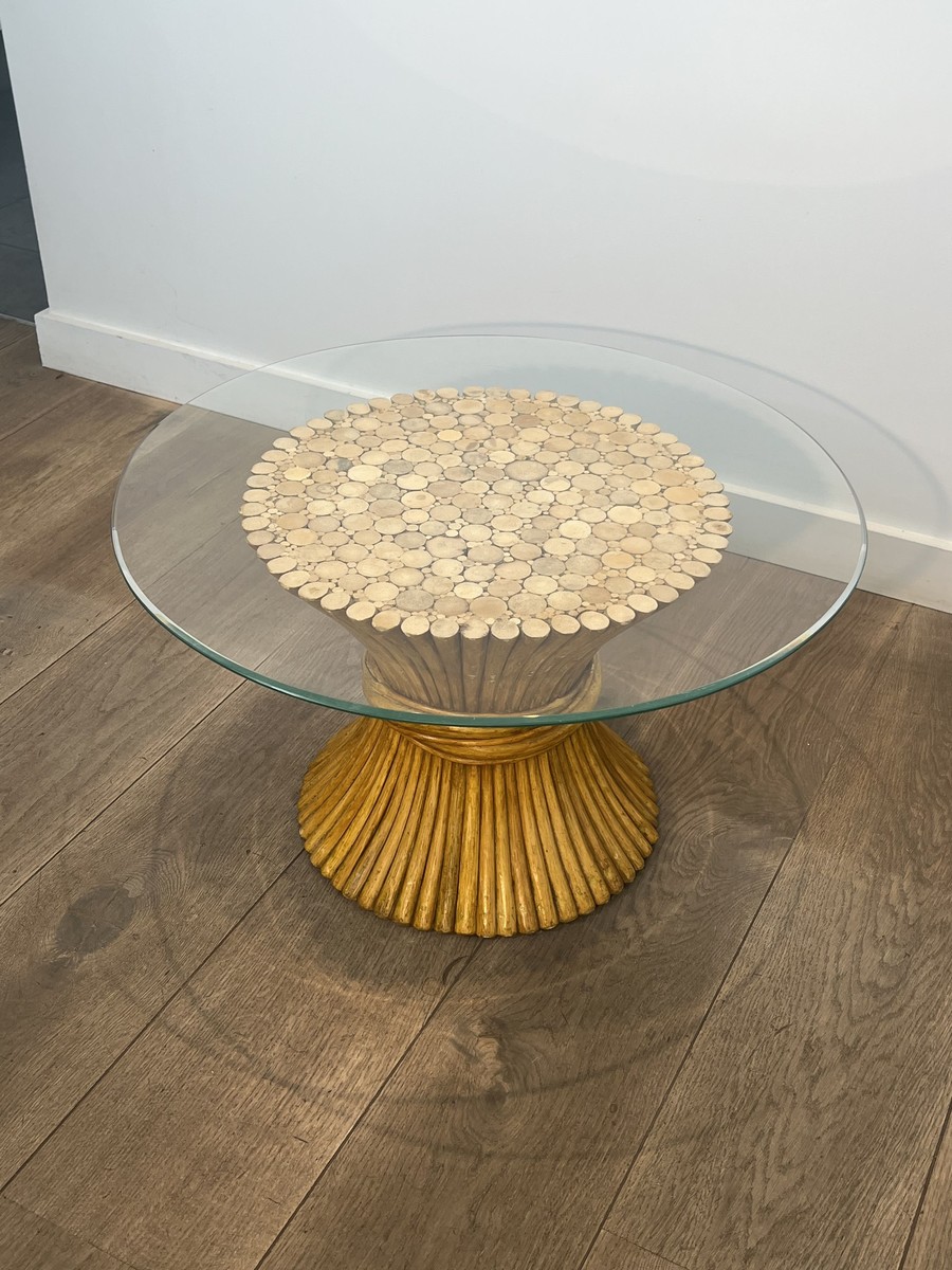 Elinor Mcguire Wheat Sheaf Coffee Table. American Work. Circa 1970-photo-4