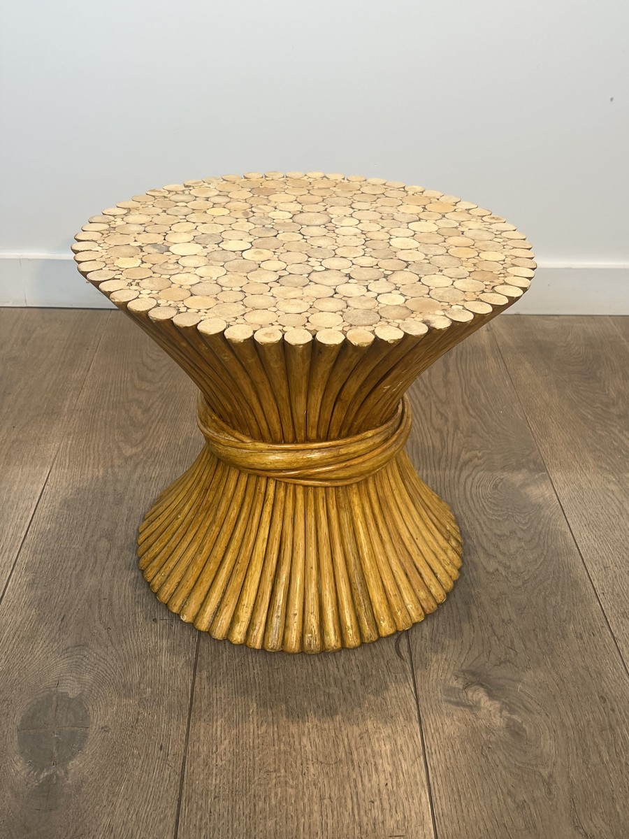 Elinor Mcguire Wheat Sheaf Coffee Table. American Work. Circa 1970-photo-2