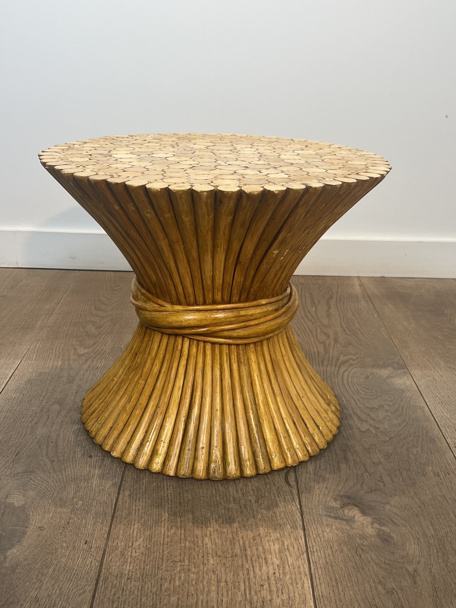 Elinor Mcguire Wheat Sheaf Coffee Table. American Work. Circa 1970-photo-5