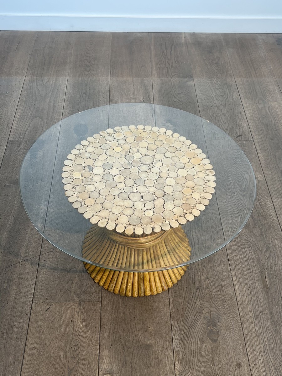 Elinor Mcguire Wheat Sheaf Coffee Table. American Work. Circa 1970-photo-7