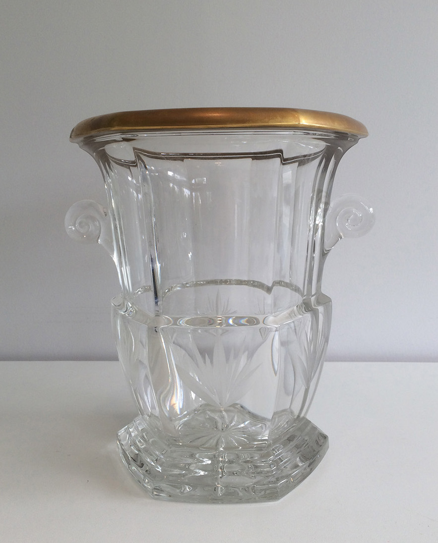 Champagne Bucket Crystal Around 1940.-photo-3