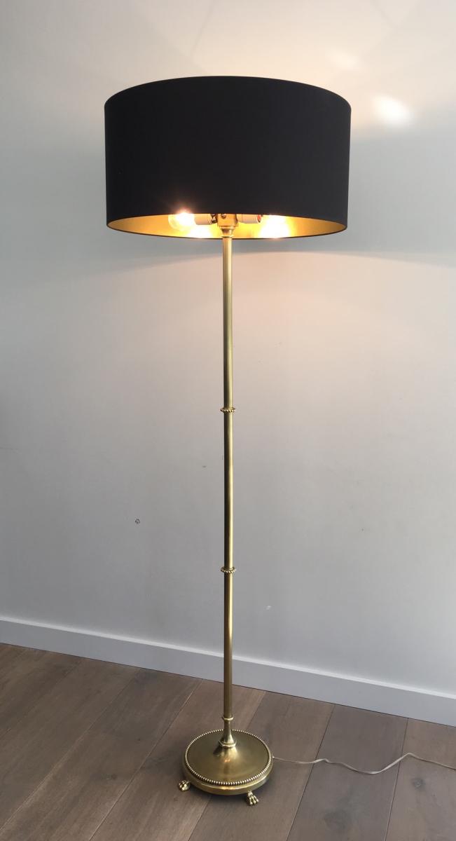 Floor Lamp Tripod Brass Adjustable Height.-photo-8