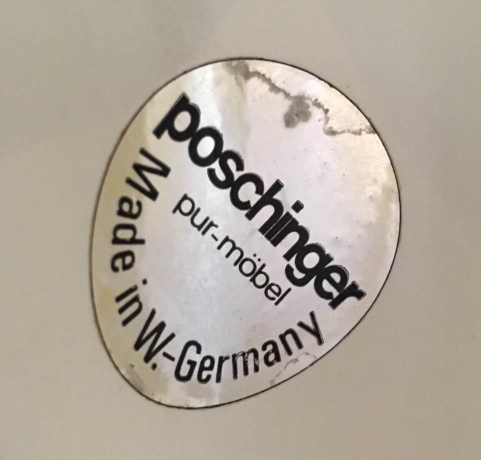 Poschinger. Pair Of Large White Fiberglassside Tables. German. Circa 1970 -photo-2