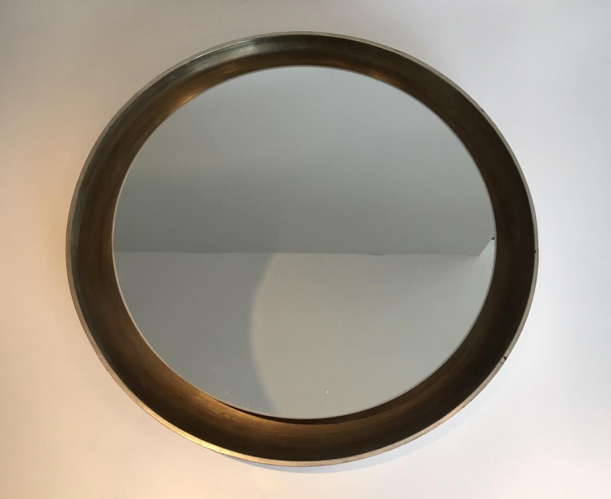Mirror Silver Curved Wood.-photo-5