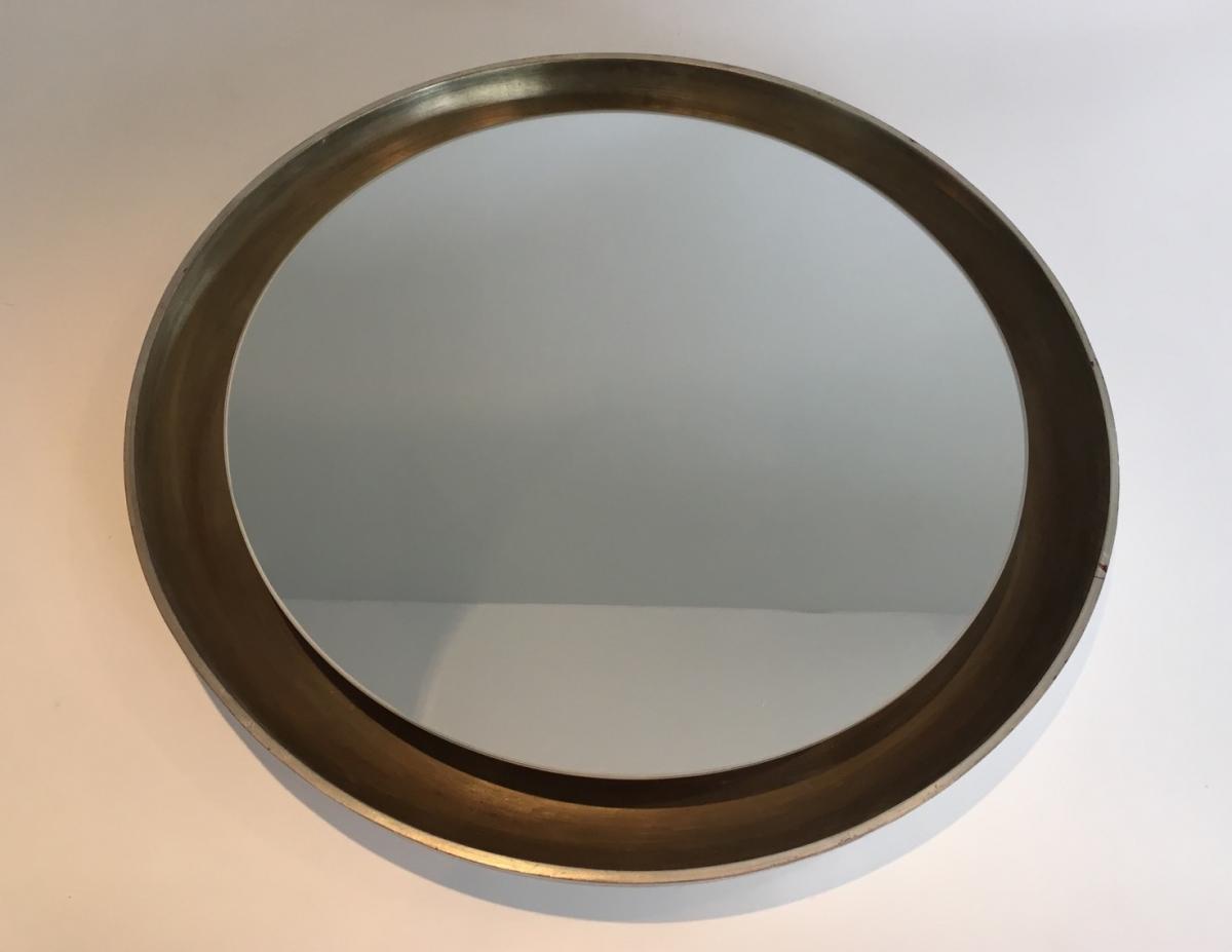 Mirror Silver Curved Wood.-photo-6