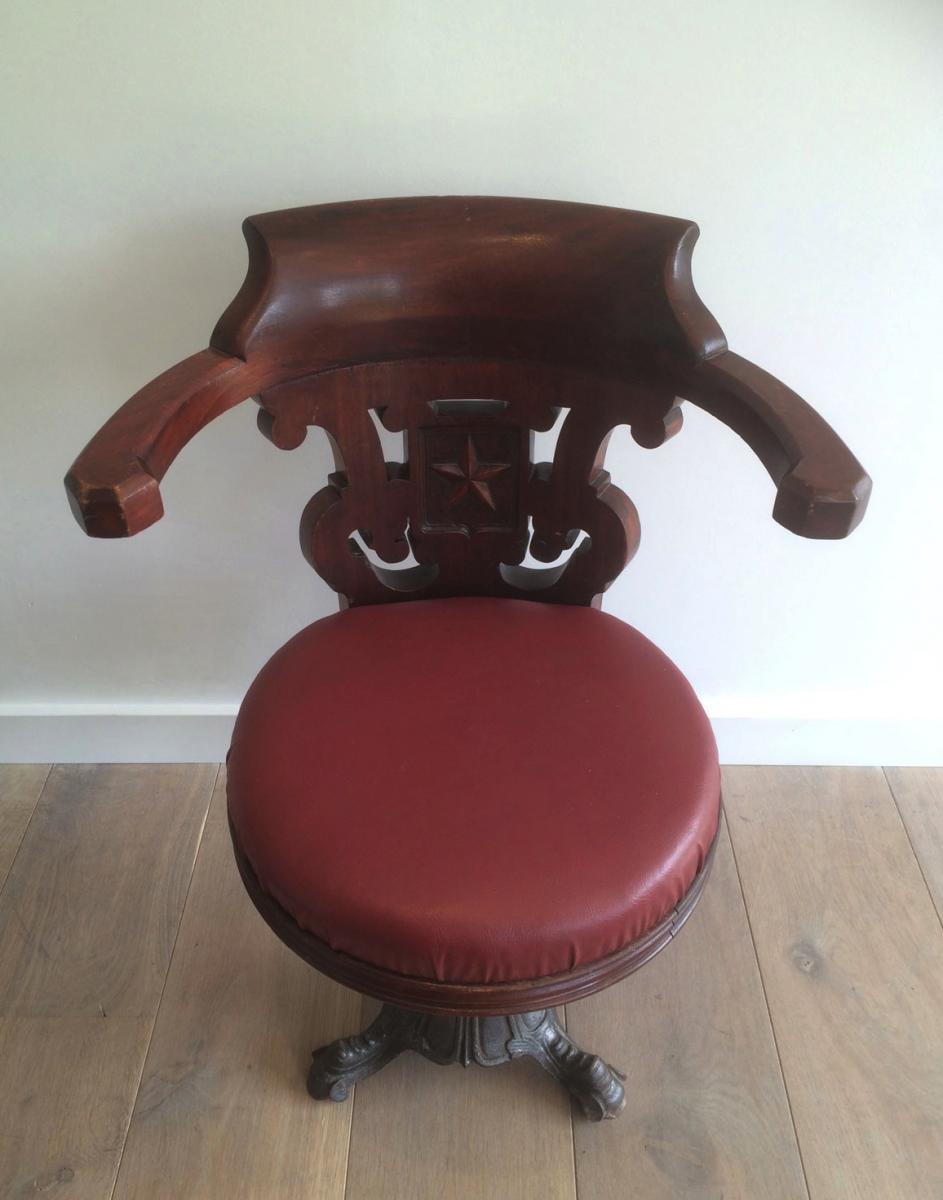 Exceptionnel Et Rare Ensemble De Quatre Fauteuils De Commanderie-photo-8