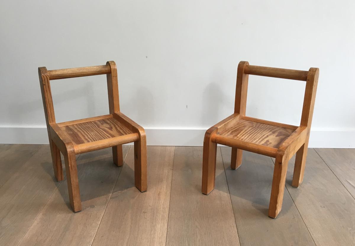 Pair Of Small Children's Chairs. Around 1970