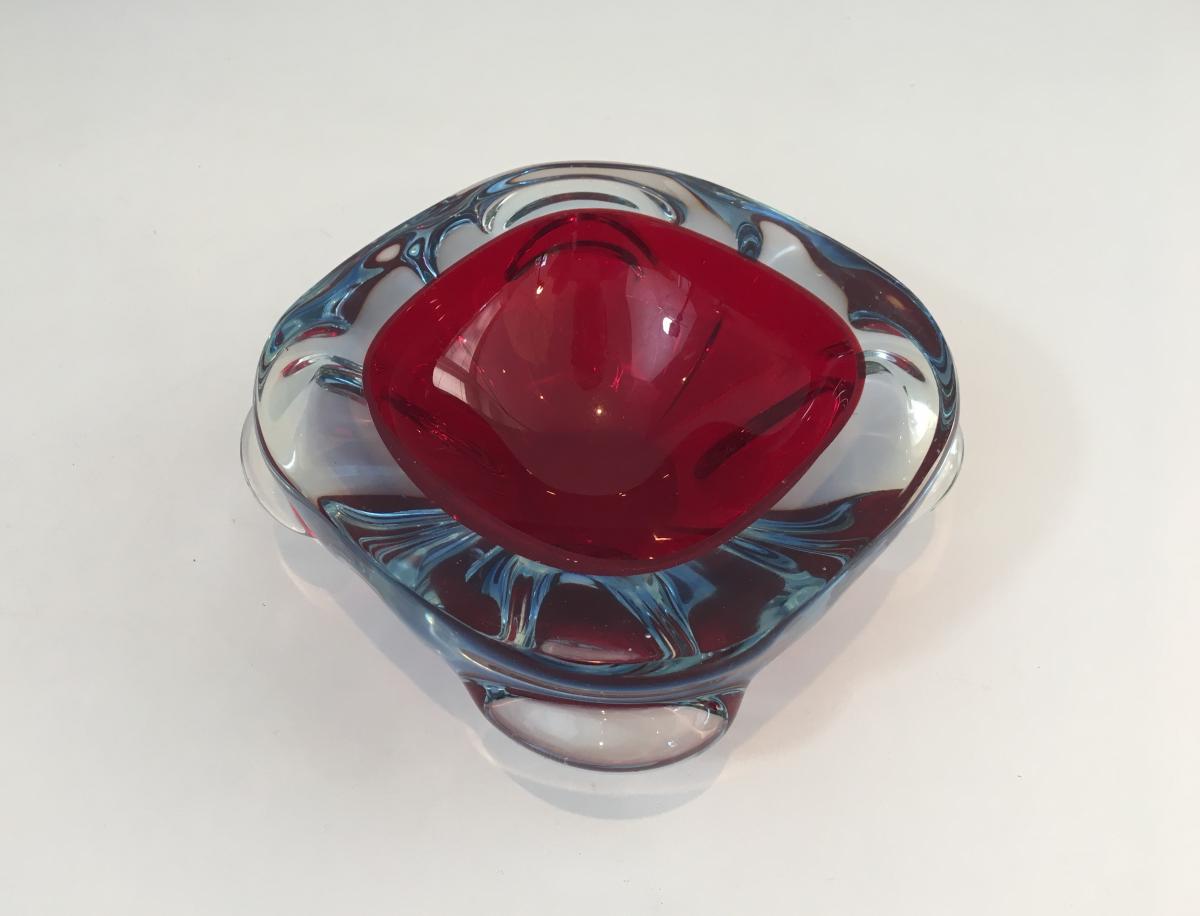 Bicolour Crystal Ashtray.-photo-2