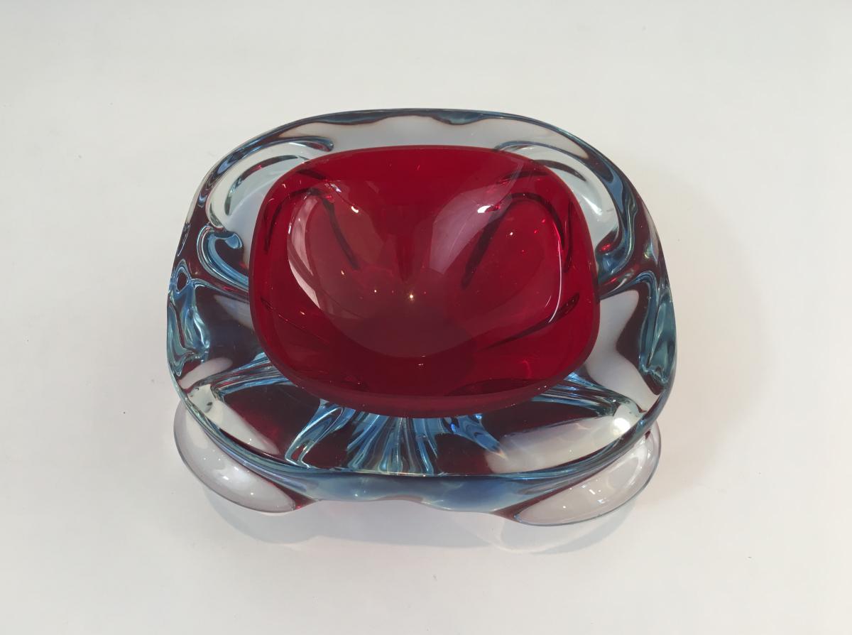 Bicolour Crystal Ashtray.-photo-4