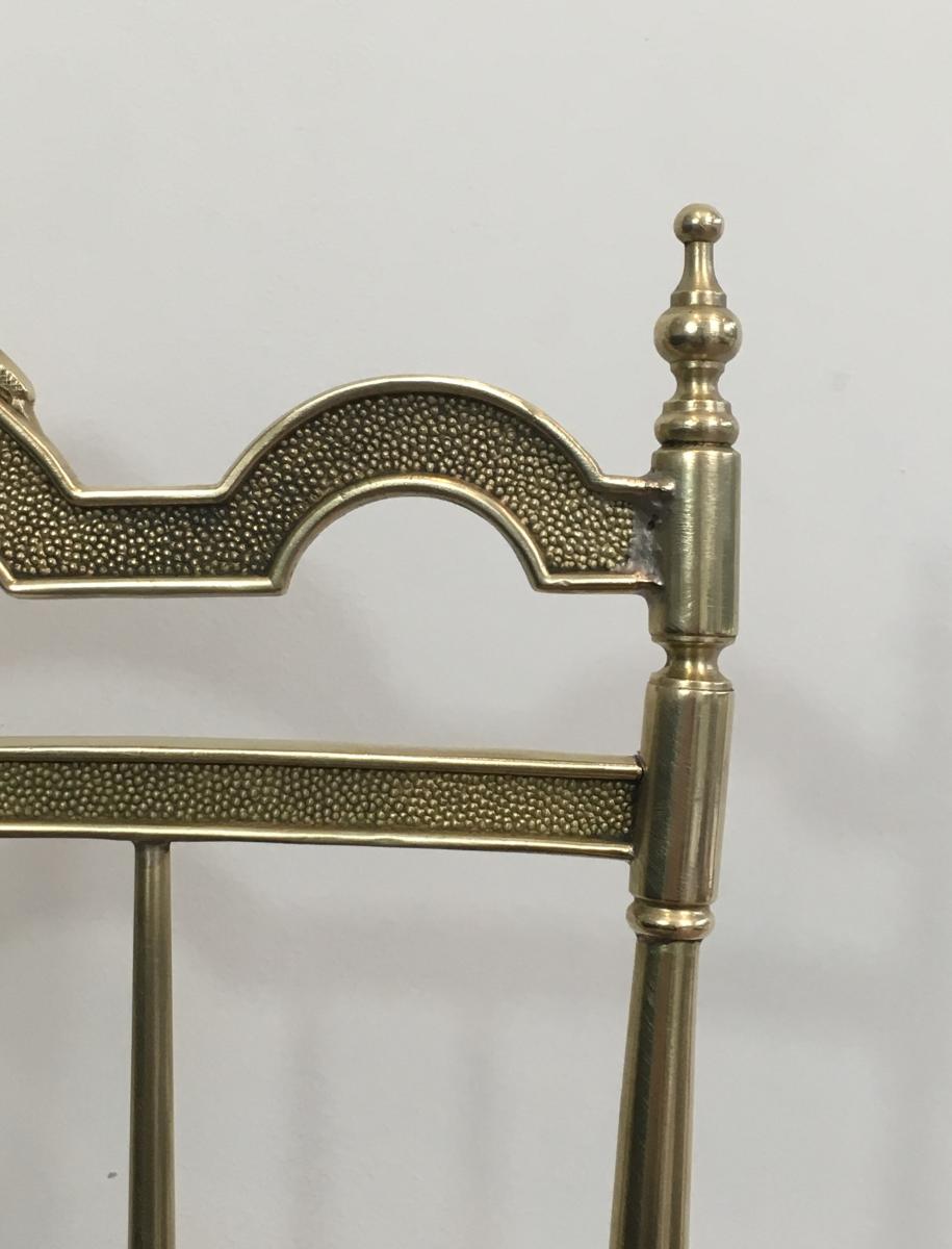 Rare Set Of 4 Elegant Neoclassical Brass Chairs. (seats Must Be Re-upholstered). French. Circa -photo-7