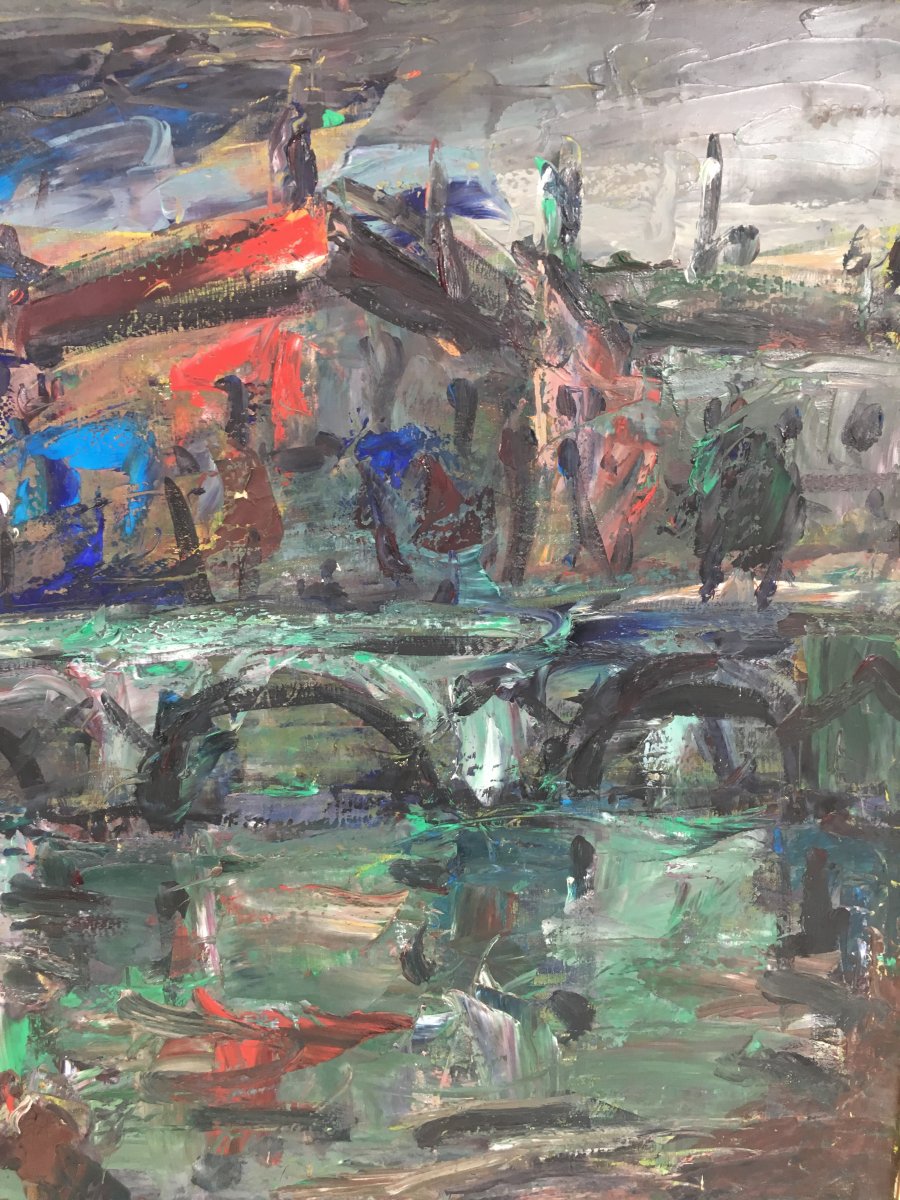 Oil On Canvas. Signed. Circa 1960-photo-7