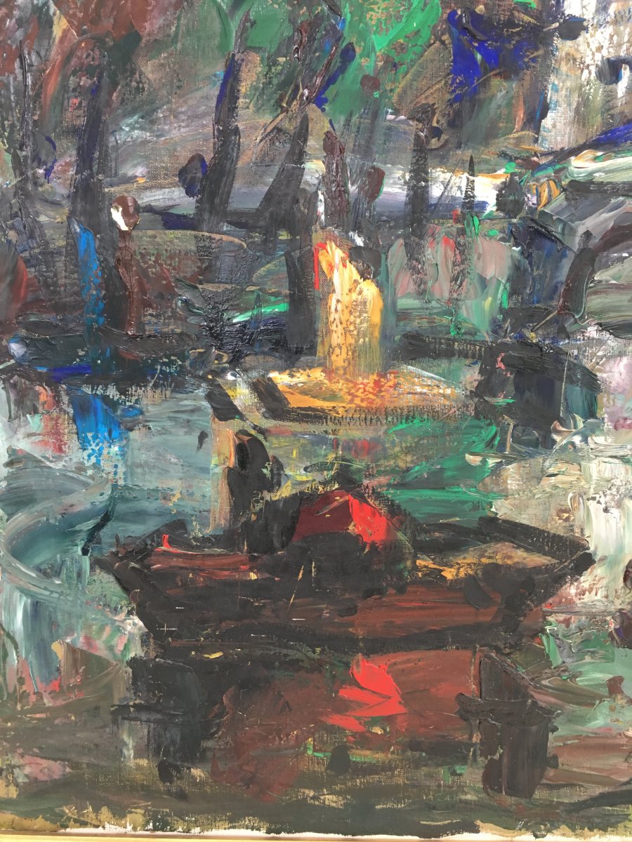 Oil On Canvas. Signed. Circa 1960-photo-8