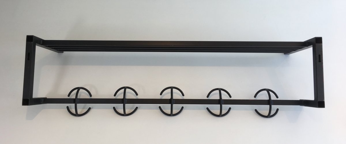 Design Black Metal Coat Hanger. French. Circa 1950-photo-7