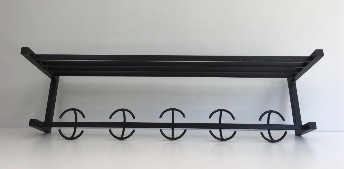 Design Black Metal Coat Hanger. French. Circa 1950-photo-8