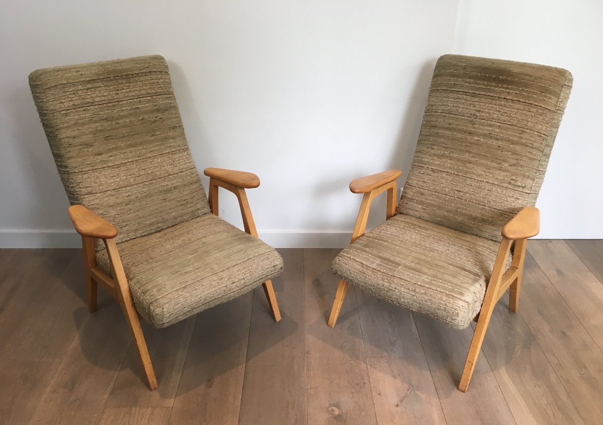 Pair Of Vintage Armchairs. French. Circa 1970
