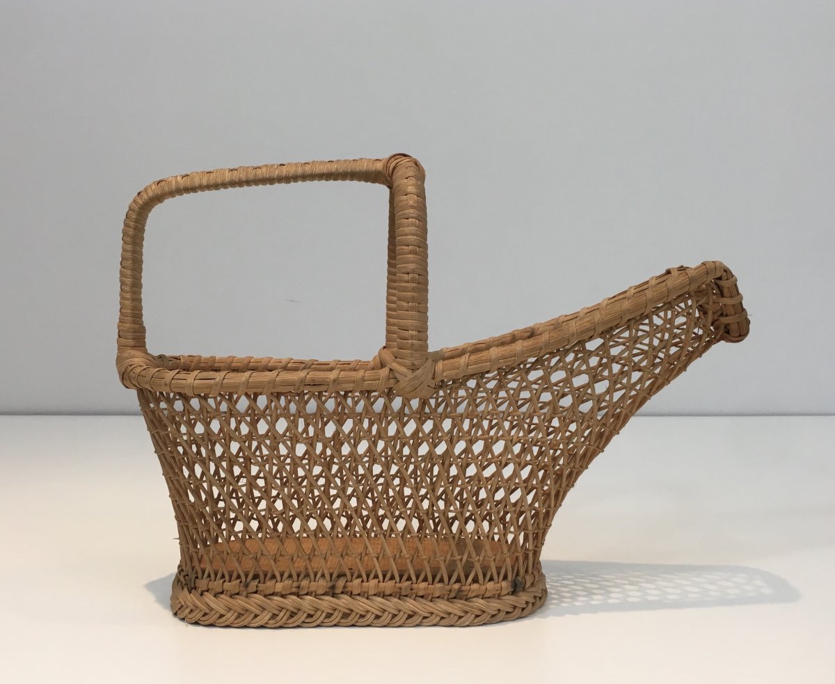 Rattan Bottle Holder. French. Circa 1970-photo-2