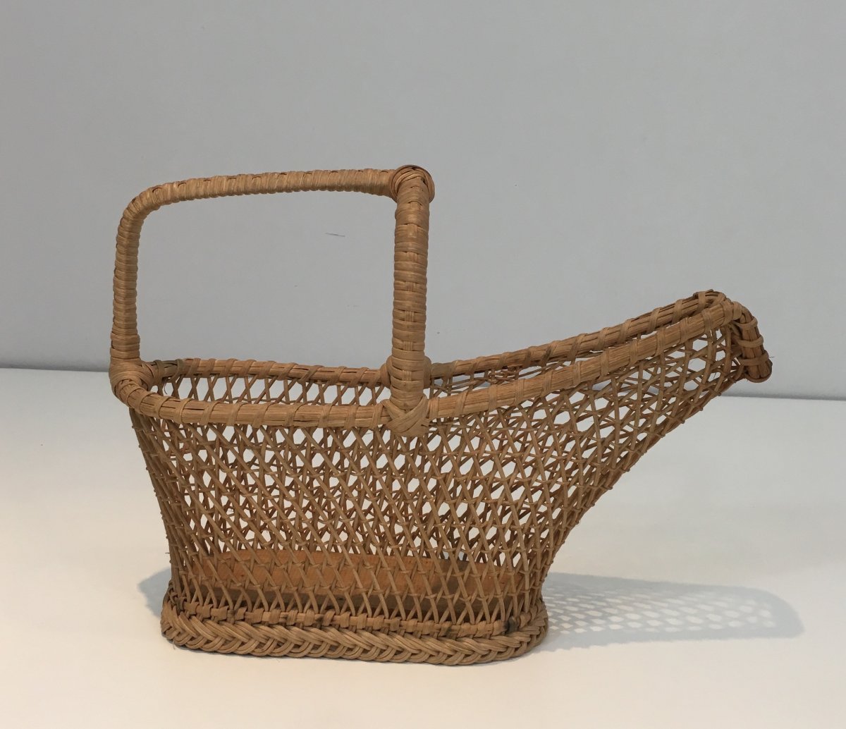 Rattan Bottle Holder. French. Circa 1970-photo-3