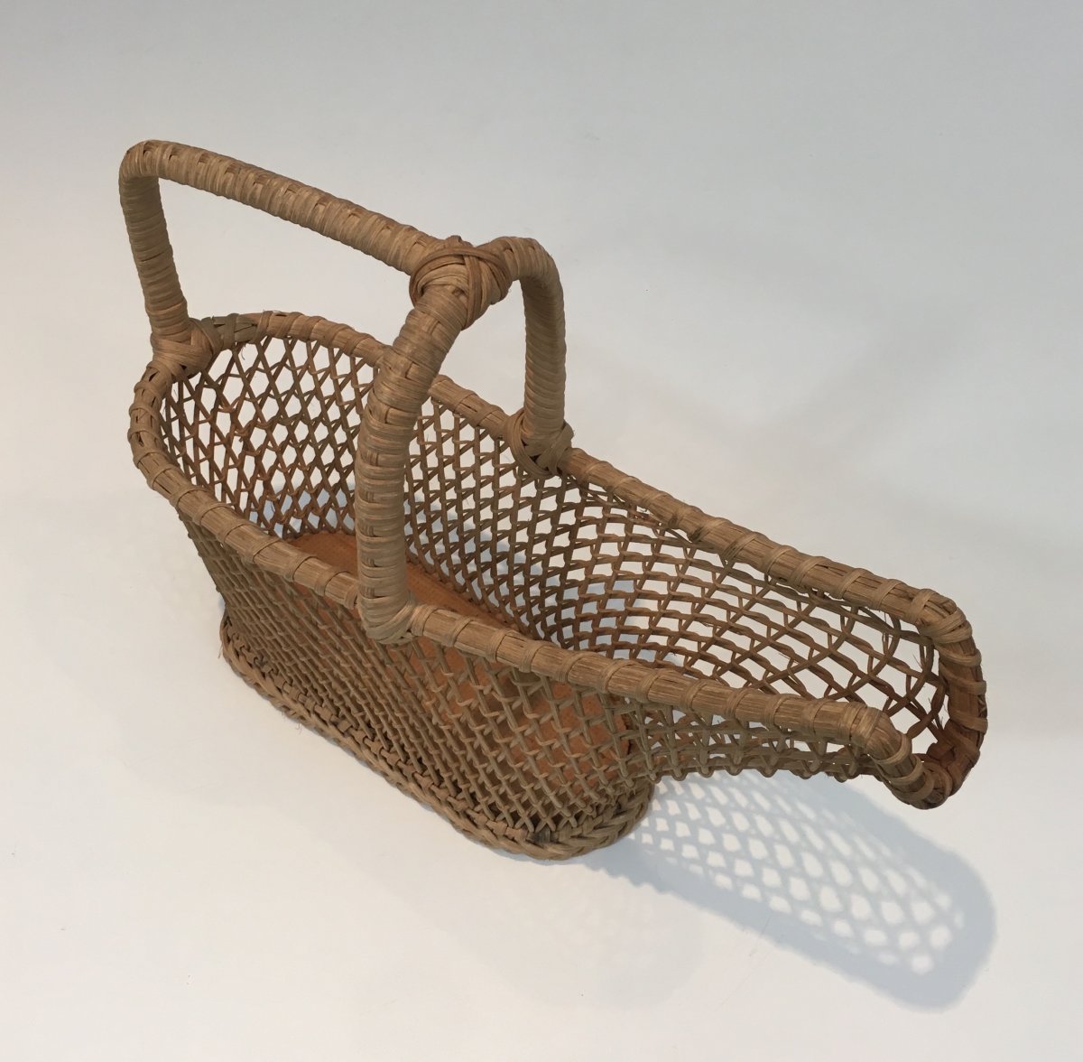 Rattan Bottle Holder. French. Circa 1970-photo-8