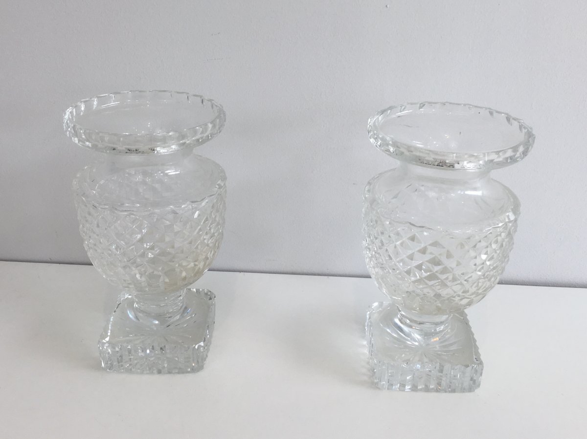 Paire De Vases En Cristal de Style Médicis. Travail Français. Vers 1900-photo-2