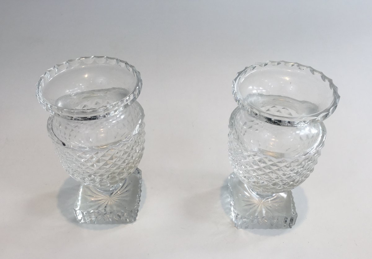 Paire De Vases En Cristal de Style Médicis. Travail Français. Vers 1900-photo-2