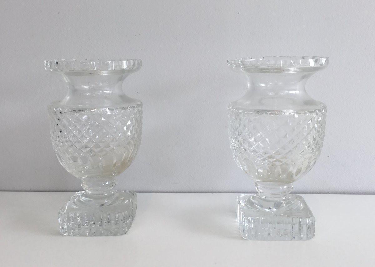 Paire De Vases En Cristal de Style Médicis. Travail Français. Vers 1900-photo-8