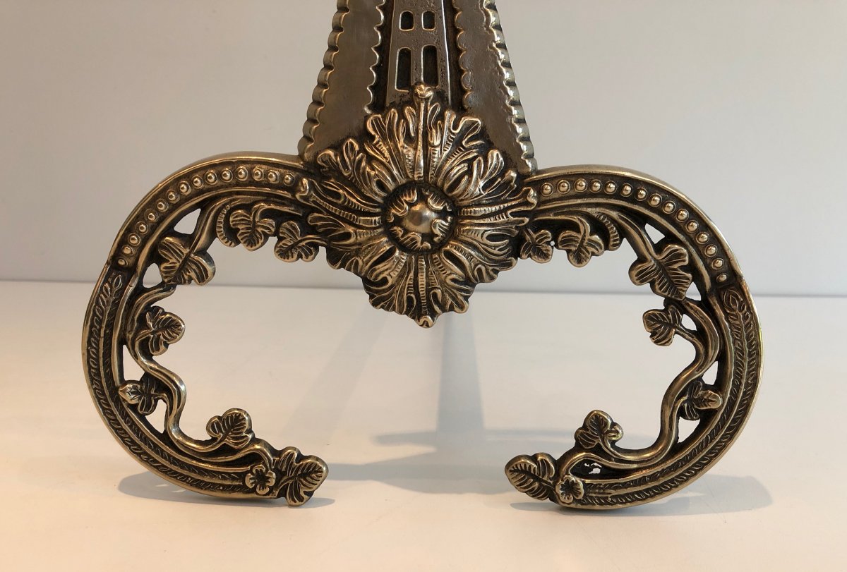 Paire De Chenets De Style Néoclassique En Bronze. Travail Français. Vers 1900-photo-4