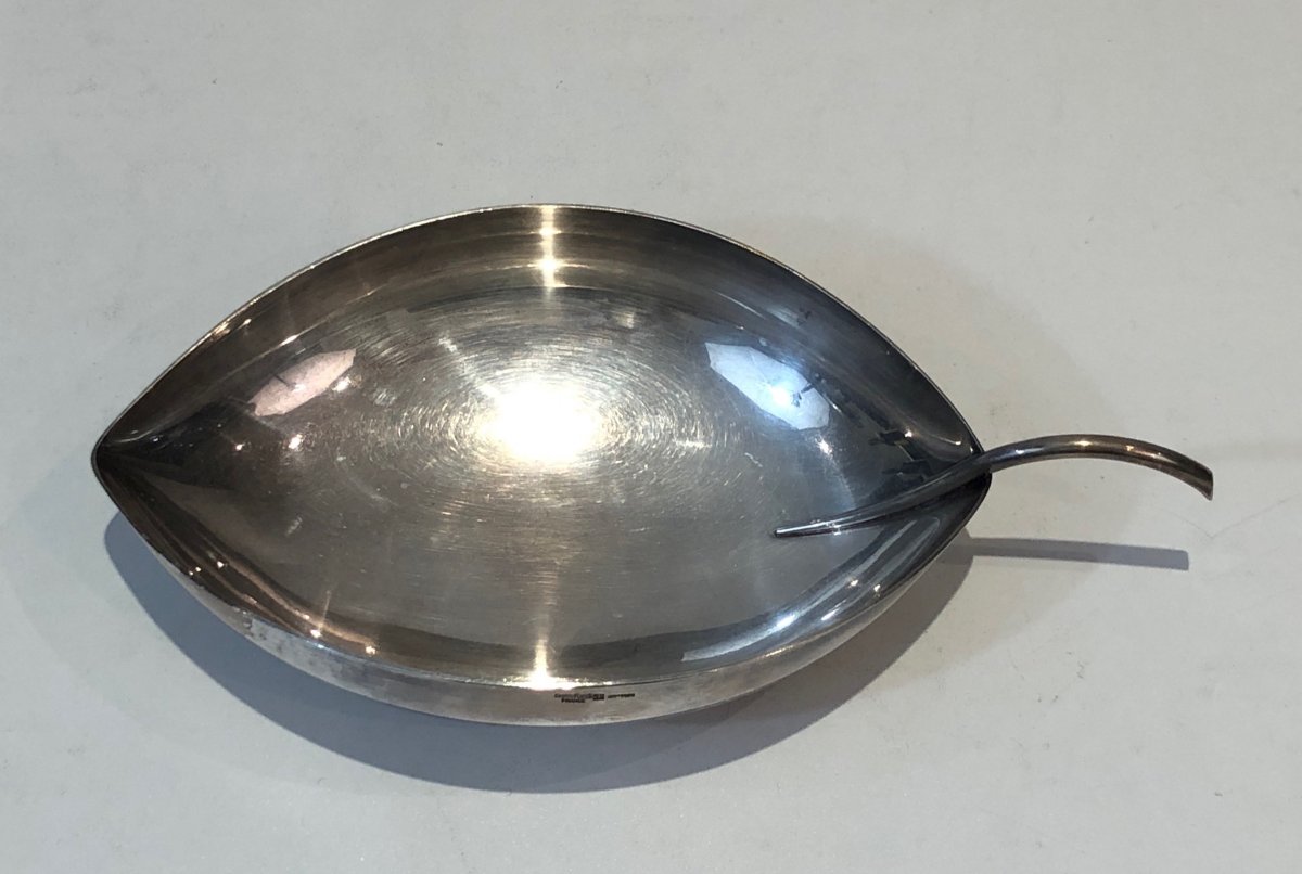 Christofle. Gallia. Silver Plated Leaf Vide-poche. French. Circa 1930-photo-7