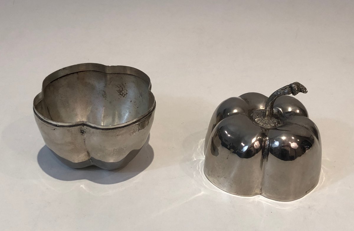 Silver Plated Apple Ice Bucket. French. Circa 1970-photo-3