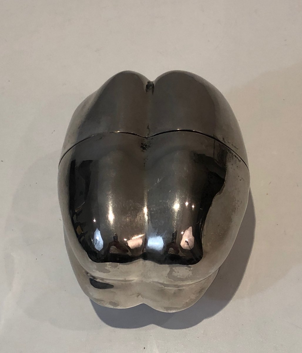 Silver Plated Apple Ice Bucket. French. Circa 1970-photo-6