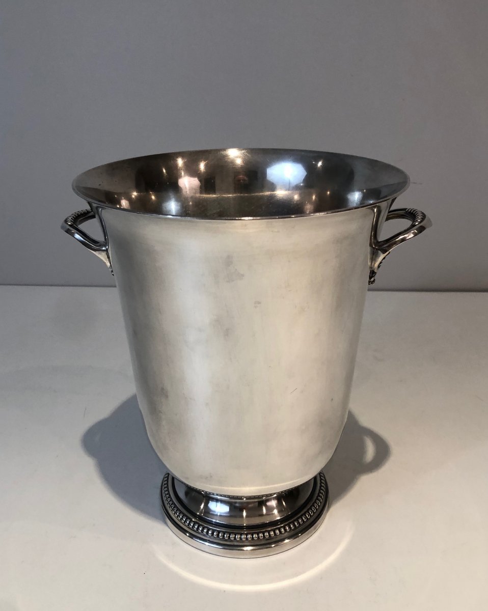 Silver Plated Champagne Bucket. French. Circa 1930-photo-4
