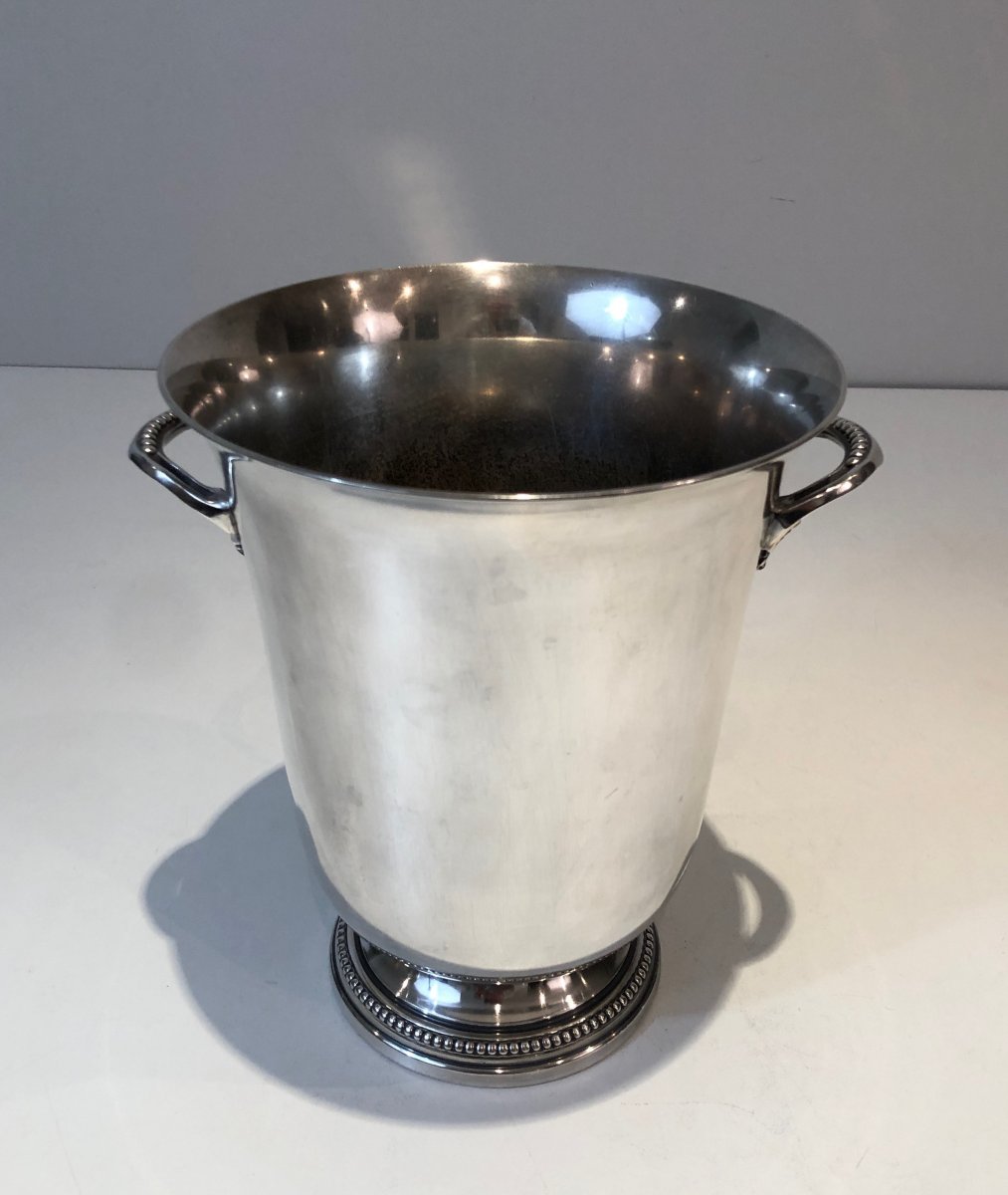 Silver Plated Champagne Bucket. French. Circa 1930-photo-1